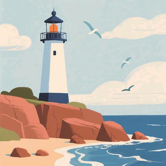 11" x 11" Coastal Lighthouse Canvas Painting Kit by Craft Smart®